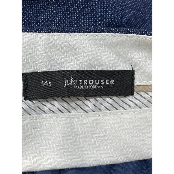 Loft Julie Trouser Blue Size 14 Short Dress Slack Pants Workwear Office - Picture 3 of 8